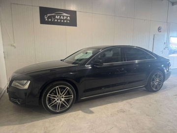 Audi A8 D4 2012 Audi A8 Rej PL Quattro Serwis nowy rozrzad Led Kamera Pneumatyka radar navi