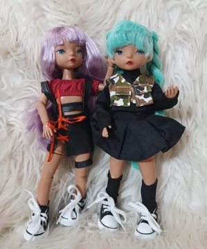 ZJAWISKOWA RUCHOMA LALKA BJD W MODNYM STROJU QUEBAN DOLL 28 cm