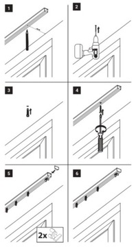 Szyny karniszowe podwójne aluminiowe 250 cm Creativa by Cezar kolor biały