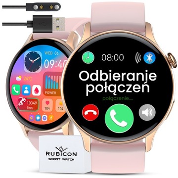 SMARTWATCH DAMSKI ZEGAREK POLSKIE MENU ROZMOWY CIŚNIENIE SPORT + BOX GRAWER