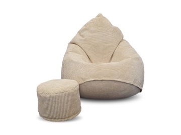 PUFA SAKO SZTRUKSOWA XXXXL + GRATIS WOREK FOTEL