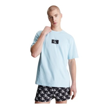 CALVIN KLEIN KOSZULKA MĘSKA T-SHIRT S/S CREW NECK NIEBIESKA r.M