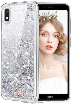 ETUI PŁYWAJĄCY BROKAT DO XIAOMI REDMI 7a +SZKŁO