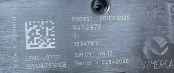BMW 5 G30 G31 6 G32 PANEL PŘEPÍNAČ SPÍNAČ SVĚTEL 9472970