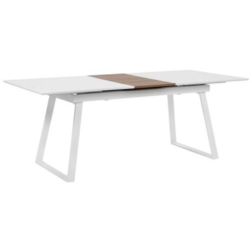 Stół do jadalni rozkładany 160/200 x 90 cm biały KALUNA