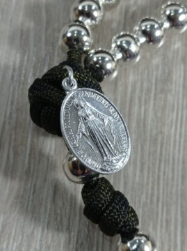Мужской ROSARY WARRIOR OF MARY Парашютный шнур Паракорд Шарики 10 мм