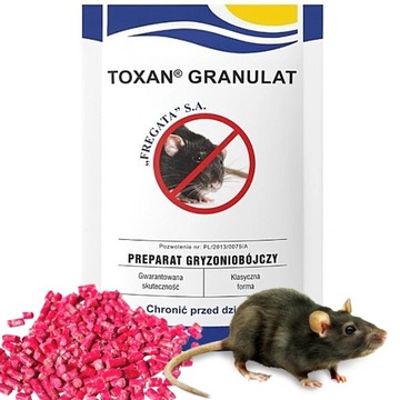 TOXAN TRUTKA TRUCIZNA NA MYSZY SZCZURY SILNA 1KG