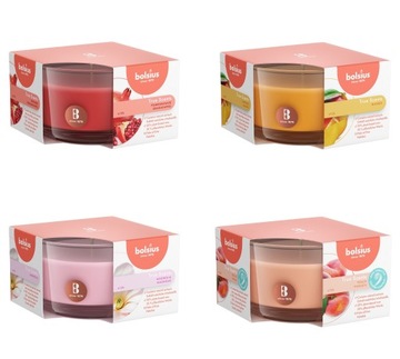 Świeca Zapachowa w Szkle 50/80 mix BRZOSKWINIA / GRANAT / MAGNOLIA / MANGO