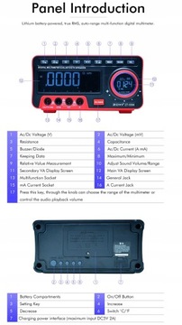 ЦИФРОВОЙ HD-МУЛЬТИМЕТР ZT-5566 TRUE RMS BLUETOOTH CE