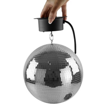 Декоративный зеркальный шар для дискотеки диаметром 30 см с приводом Firefog.