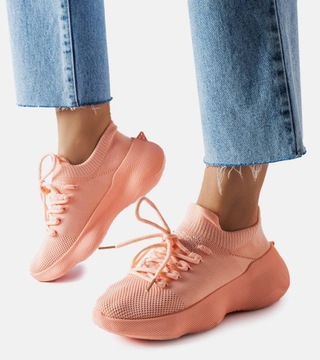 Różowe materiałowe wsuwane buty sportowe XA169 20770 rozmiar 38