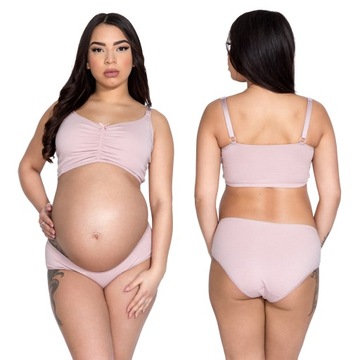 Mitex Mama Panty figi ciążowe pod brzuch róż XL