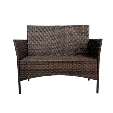 КОМПЛЕКТ САДОВОЙ МЕБЕЛИ ИЗ РОТАНГА ДОСУГ ДИВАН СТОЛ RENO II КОРИЧНЕВЫЙ