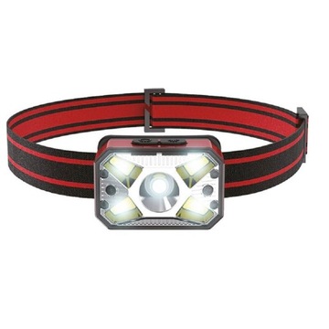 Latarka czołowa L2 5W + COB 3W, czujnik ruchu, 120