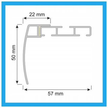 ДВОЙНАЯ АЛЮМИНИЕВАЯ ПОТОЛОЧНАЯ рейка С КРЫШКОЙ 300см SLIM KOWALSKI