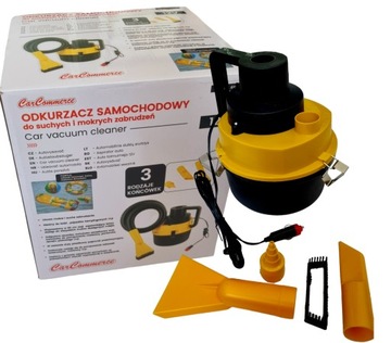 АВТОМОБИЛЬНЫЙ ПЫЛЕСОС 100 Вт БЕЗРЕШНИК ДЛЯ ВОДЫ МОЩНЫЙ ФИЛЬТР CE Polish