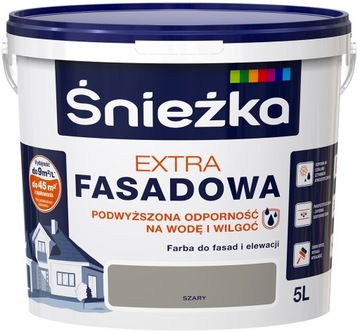 FARBA ŚNIEŻKA ExTRA FASADOWA DO ELEWACJI SZARY 5L