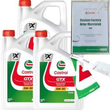 CASTROL GTX 5W30 C4 12L RENAULT RN 0720 MB 226.51 + ZAWIESZKA