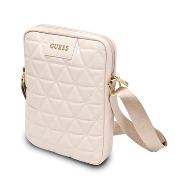 GUESS Torba etui Quilted Bag pokrowiec na Tablet/Laptop 10" Skórzana