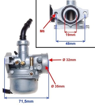 Карбюратор для квадроцикла Quad 110 125 POWER FORCE QUALITY