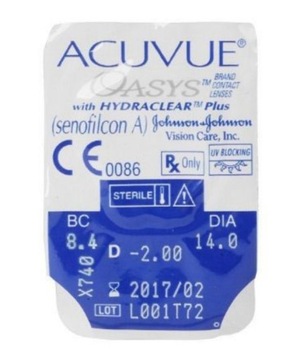 SOCZEWKI DWUTYGODNIOWE Acuvue Oasys 1szt