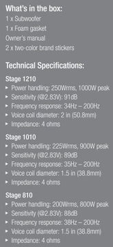 Сабвуфер JBL STAGE 1210 300 Вт RMS 1000MAX Вроцлав