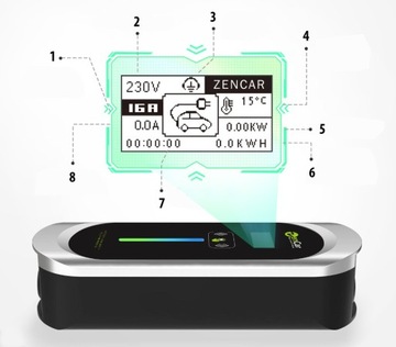 НОВОЕ зарядное устройство Zencar 11 кВт, длина 7 м + 2 адаптера