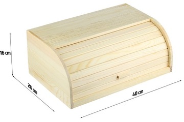 ДЕРЕВЯННАЯ ХЛЕБНИЦА БОЛЬШАЯ КОНТЕЙНЕР ДЛЯ ХЛЕБА ХЛЕБ 40см CLASSIC NATURAL