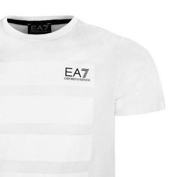 T-SHIRT EMPORIO ARMANI EA7 PRINT LOGO EA7 OKRĄGŁY DEKOLT ROZMIAR L