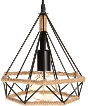 Lampa wisząca mini GEO S BOHO sznur juta