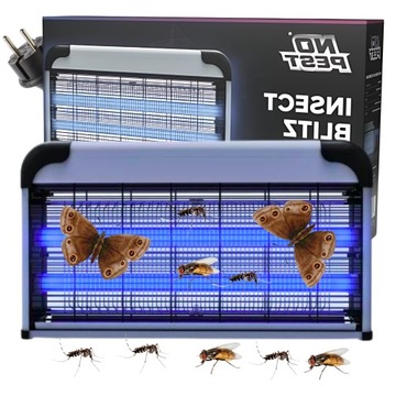 LAMPA OWADOBÓJCZA ELEKTRYCZNA UV LAMPA NA KOMARY MUCHY MESZKI ĆMY PUŁAPKA