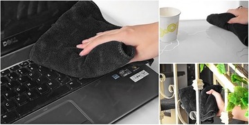 5X ПОЛОТЕНЦЕ ИЗ МИКРОФИБРЫ ДЛЯ МЫТЬЯ И СУШКИ АВТОМОБИЛЕЙ 300г 30см ЧЕРНЫЕ