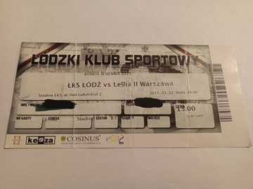 ŁKS ŁÓDŹ - LEGIA II WARSZAWA 23-09-2015