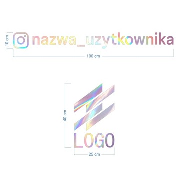 NAKLEJKA HOLOGRAFICZNA WYCINANA WŁASNY PROJEKT 10X100CM 0.1M2