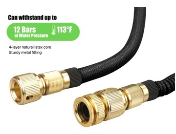 ГИБКИЙ САДОВЫЙ ШЛАНГ Премиум с латунными быстроразъемными соединениями 5м