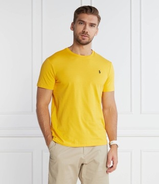 T-SHIRT RALPH LAUREN POLO MĘSKI KOSZULKA SLIM FIT ŻÓŁTY r. M