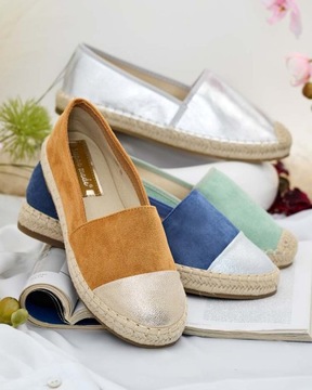 NIEBIESKIE DAMSKIE ESPADRYLE DAFALLE 41