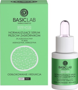 BasicLab Serum przeciw Zaskórnikom Niedoskonałościom Trądzikowi 15 ml