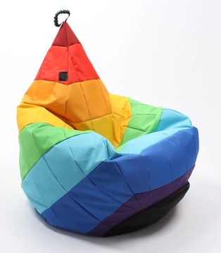 Pufa worek siedzisko TIPI PATCHWORK tęcza
