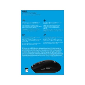 Mysz LOGITECH G305 LightSpeed Czarny 12000 dpi
