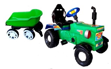 СУПЕР ПЕДАЛЬНЫЙ ТРАКТОР С ПРИЦЕПОМ, 3 цвета