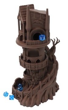 Obserwator ogromna wieża do kości - Dice Tower Brązowy