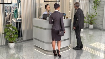 Стойка ресепшн R14 130x100см LED