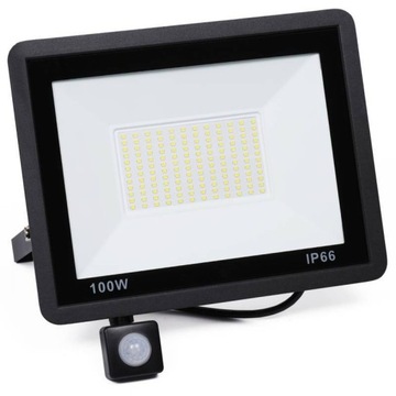 halogen LED SMD 100W 9000lm 6500K zewnętrzny z czujnikiem ruchu