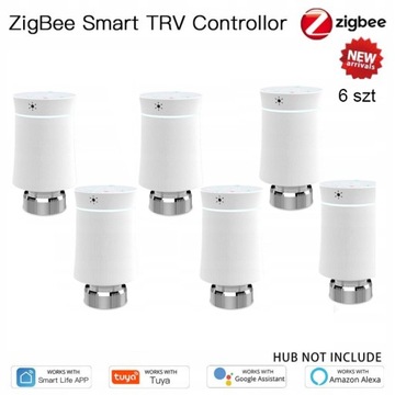 TUYA WIFI ZigBee 3.0 GŁOWICA TERMOSTATYCZNA 6szt