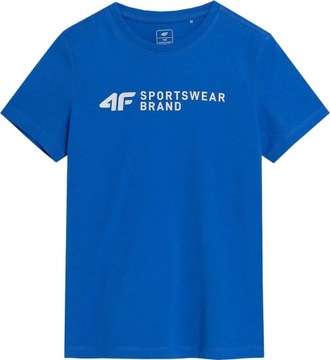 T-SHIRT GŁADKI KOSZULKA 4F JSS23TTSH M292-36S KOBALT 146