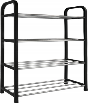 PÓŁKA NA BUTY OBUWIE SZAFKA REGAŁ STOJAK ORGANIZER METAL 4 poziomy 12 par