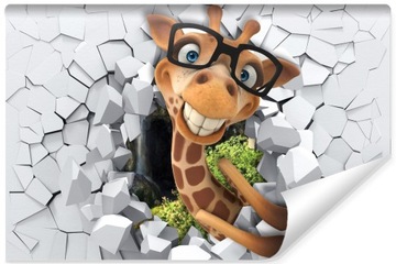 Fototapeta Dziecięca ŻYRAFA Zwierzę Mur 3D 450x300
