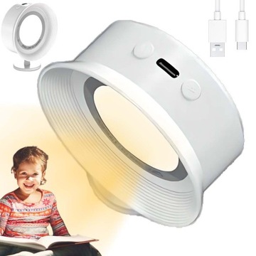 ŁADOWALNA LAMPA LED Z 5 TEMPERATURAMI BARW BIAŁA DO KORYTARZA I SYPIALNI