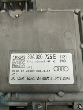 AUDI Q4 E-TRON PŘÍSTROJOVÁ DESKA BUDÍKY 89A920725E